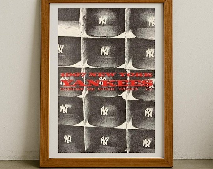 Vintage 1967 Yankees Baseball Caps, Matte Poster Print