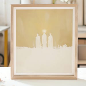 The Trinity Christian Art: Beige & Gold Bible Verse Print (Digital Download)