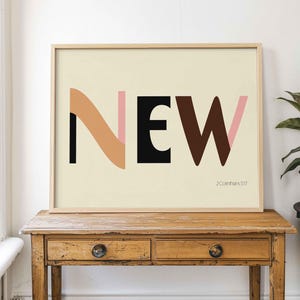 Minimalist Christian Wall Art: Bible Verse Print (Digital Download