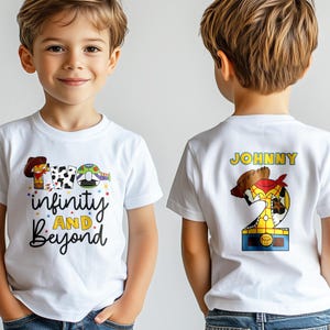 Personalized Toy Story Birthday Party Toddler Shirt, Custom Two Infinity And Beyond Birthday Shirt, Birthday Toddler Tee, 2nd Birthday Gift