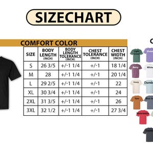 a t - shirt with different colors and sizes