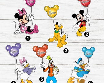 Personalized  Balloon Magnet, Mickey And Friends Magnet, Cruise Door Magnet,  Cruise Trip Magnet, Stateroom Door Decor