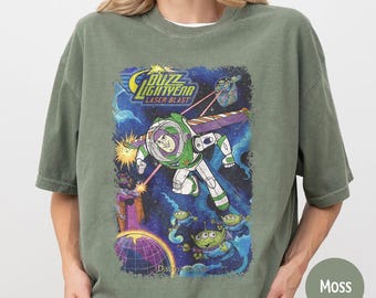 Retro Buzz Lightyear  Comfort Colors Shirt, Toy Story Friends Shirt,  Tee, Toy Story Birthday Shirt,  Friends, Pixar Shirt