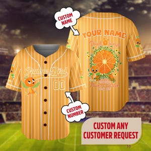 Custom Disney Orange Bird Epcot Flower and Garden Baseball Jersey, Funny Orange Bird Shirt, Magic Kingdom Festival Family Trip Matching Tee