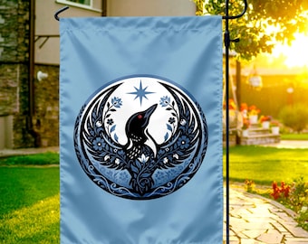Floral Minnesota Resistance House Flag, Rebel Style Loon Resistance, Community Voice Artwork, Double Sided Vertical Decor