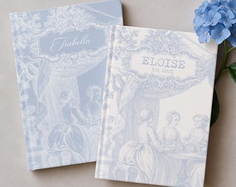 Personalized Notebook Journal, Custom Diary 2025 Cottagecore, Bridesmaid French Toile Journal Notebook, Cottagecore Journal, Gift For Her