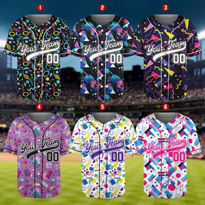 Custom Team Name Shirt, Personalized Retro 80s 90s Baseball Jersey, Retro Baseball Jersey For Baseball Fans, Disco Man Outfit Shirt