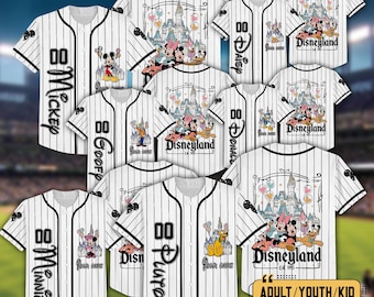 Personalized  Mickey And Friends Baseball Jersey, Custom  Family 2025 Trip Jersey, world Shirt, WDW Vacation Shirt