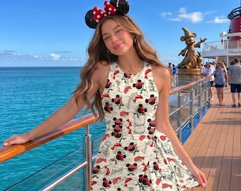 WDW Cruise Pirate Dress Skirt, Pirate Mickey Mouse Dress Skirt, WDW Pirates Skort, WDW Cruise Trip Dress Women Gift