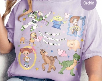 Retro Coquette  Toy Story You've Got A Friend In Me Shirt, Toy Story Characters Tee,  Trip Shirt, Family Matching Hoodie