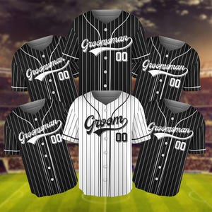 Custom Groom & Groomsman Jersey, Groomsmen Proposal Jersey, Bachelor Party Groomsmen Jersey, Personalized Team Name Baseball Jersey