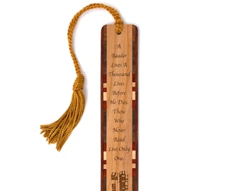 George R.R. Martin Quote Wooden Bookmark - Handmade in USA