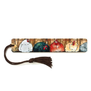 Chickens Handmade Wooden Bookmark - Made in the USA