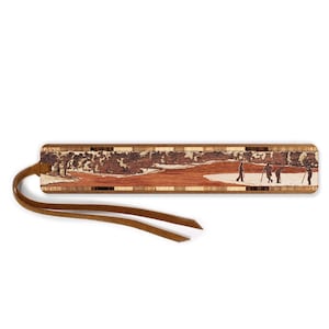 Golfers Golfing on The Green Handmade Engraved Wooden Bookmark - Made in the USA