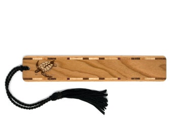 Sea Turtle Tortoise Wooden Bookmark - Ocean Wildlife Gift- Reading Accessory - Made in the USA
