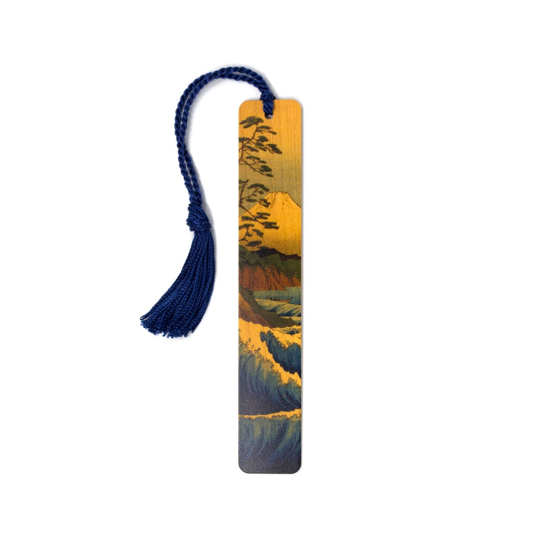 Mount Fuji Japanese Art Handmade Wooden Bookmark Made in the - Etsy