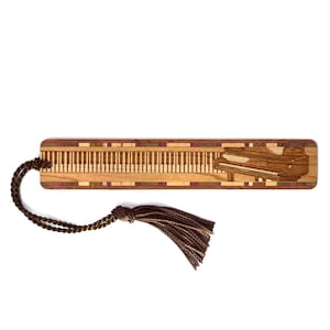 Piano Keyboard Engraved Wooden Bookmark Handmade  - Made in the USA