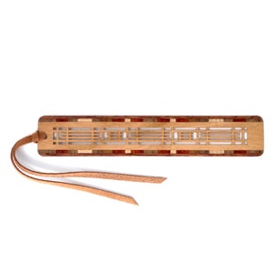 Frank Lloyd Wright Inspired Wooden Bookmark Engraved Cut Out  - Made in the USA