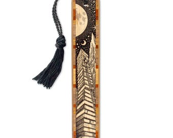 Summit of Stories Wooden Bookmark –  Handmade Gift for Readers, Made in the USA