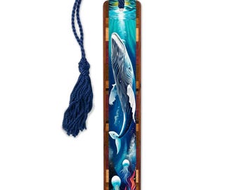 Humpback Whale Handmade Wooden Bookmark - Made in The USA
