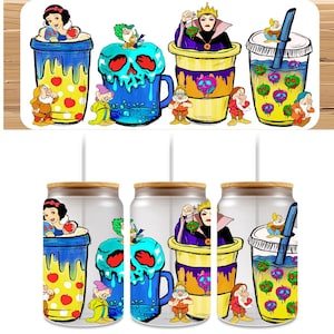 UV DTF 16 oz Cup Wraps: Waterproof Tumbler Decal