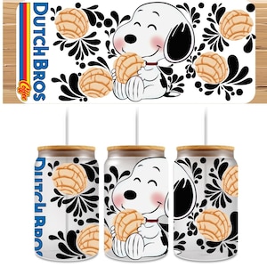 Concha 16 oz UV DTF Cup Wrap | Permanent Tumbler Decal