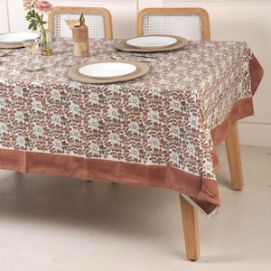 Florale Tischdecke Esszimmer Tischdecke braun Servietten rechteckige Tischdecke Esszimmer Tischdecke braun Servietten Party Tischdecke Hochzeit Tischdecke Sommer Tischdecke