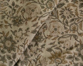 Upholstery fabric by yard bulk Linen Green Fabric Linen Decor cloth floral pattern Fabric for french country decor Designer Farmhouse fabric