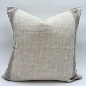 Gestreepte kussensloop Streep sierkussen boerderij linnen neutraal kussen neutraal huis decoratief accent stuk voor bank Landelijk kustkussen