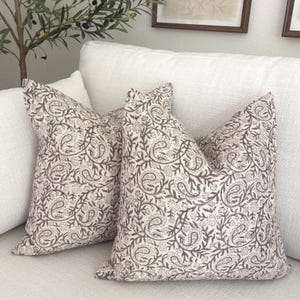 枕カバー 2枚セット ブラウン 枕 ペイズリー柄 枕カバー ファームハウス フローラル スローピローケース カントリーインテリア ホーム 夏用 枕カバー 春