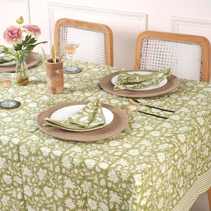 Rectangle tablecloth Dining Spring Green Table Cover French country Decor napkins square tablecloth floral table cloth wedding tablecloth