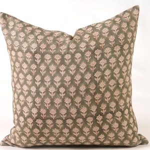 Lendenkissen in salbei grün, 60x45cm, dezentes Bauernkissen für Sofa, Sofaüberwurf für Sofa