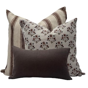 Spring pillow combo set Brown Pillow Combination set Pillow combo for sofa Farmhouse pillow combo Throw Pillows Set Pillow Combo Set