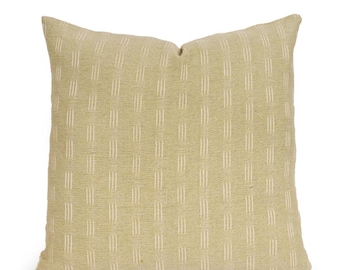 Grüner, gewebter Kissenbezug, strukturiertes grünes Kissen, dekoratives Kissen für Wohnzimmer, Boho-Landhausstil, Schlafzimmer, Kissenbezug