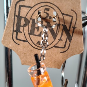 Summertime Fruit Drink in a Jar Keychain Charm