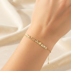 925 Sterling Silver “This Too Shall Pass”  Bracelet | Inspirational Chain Wrist Bracelet | Handmade Jewelry.