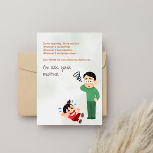 Carte de fête des pères drôle imprimable en téléchargement numérique Carte de blague papa pour enfants Cadeau humoristique pour la fête des pères Carte de fête des pères juive en téléchargement immédiat