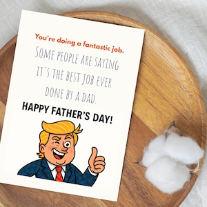 Carte de fête des pères drôle d'atout imprimable meilleur papa jamais blague carte Trump meme téléchargement immédiat carte fête juive MAGA papa grand-père beau-père mari