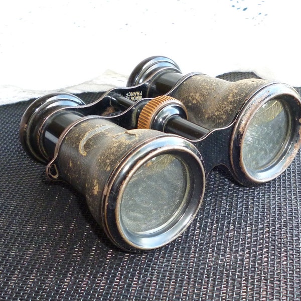 Antique Binoculars Chevalier Opticien France Late 1800s Vintage Steampunk