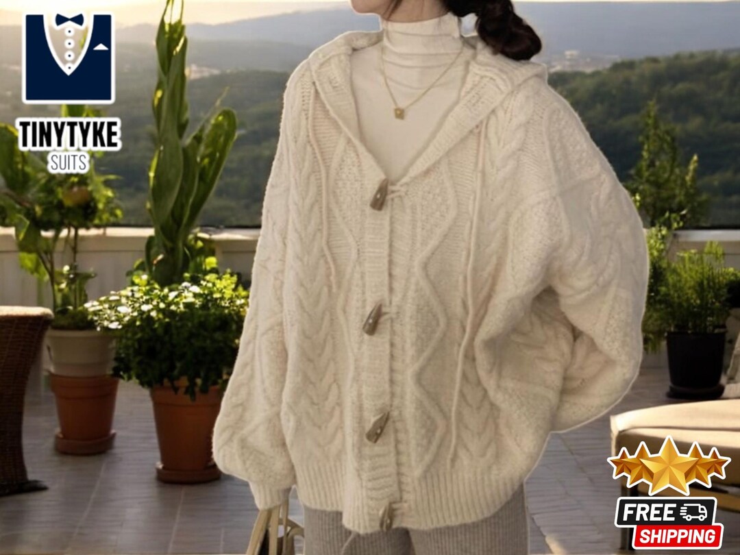 Cardigan knitted coat solid color long sleeve single breasted top  6661