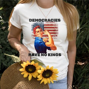 No Kings In America Protest Shirt, Anti Maga Tee, Anti Trump Patriotic Shirt, Liberal Political Resistance Shirt, Democracy Tee