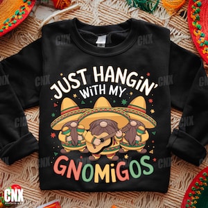 Gnomigos Cinco De Mayo PNG, Let&#39;s Fiesta PNG, Cinco de Mayo Sublimation Design, Mexican Party PNG, Cinco de Mayo Shirt Png, Sublimation.