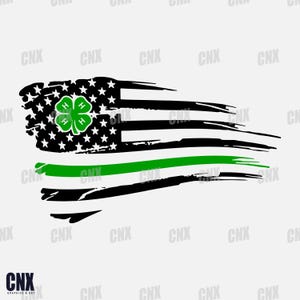 4H SVG. 4H clover Svg. Flag 4H Svg. 4-H Clover Svg. Leaf clover Svg. Green four clover Svg. 4-H clipart. Clover Cricut. Showmanship Svg.