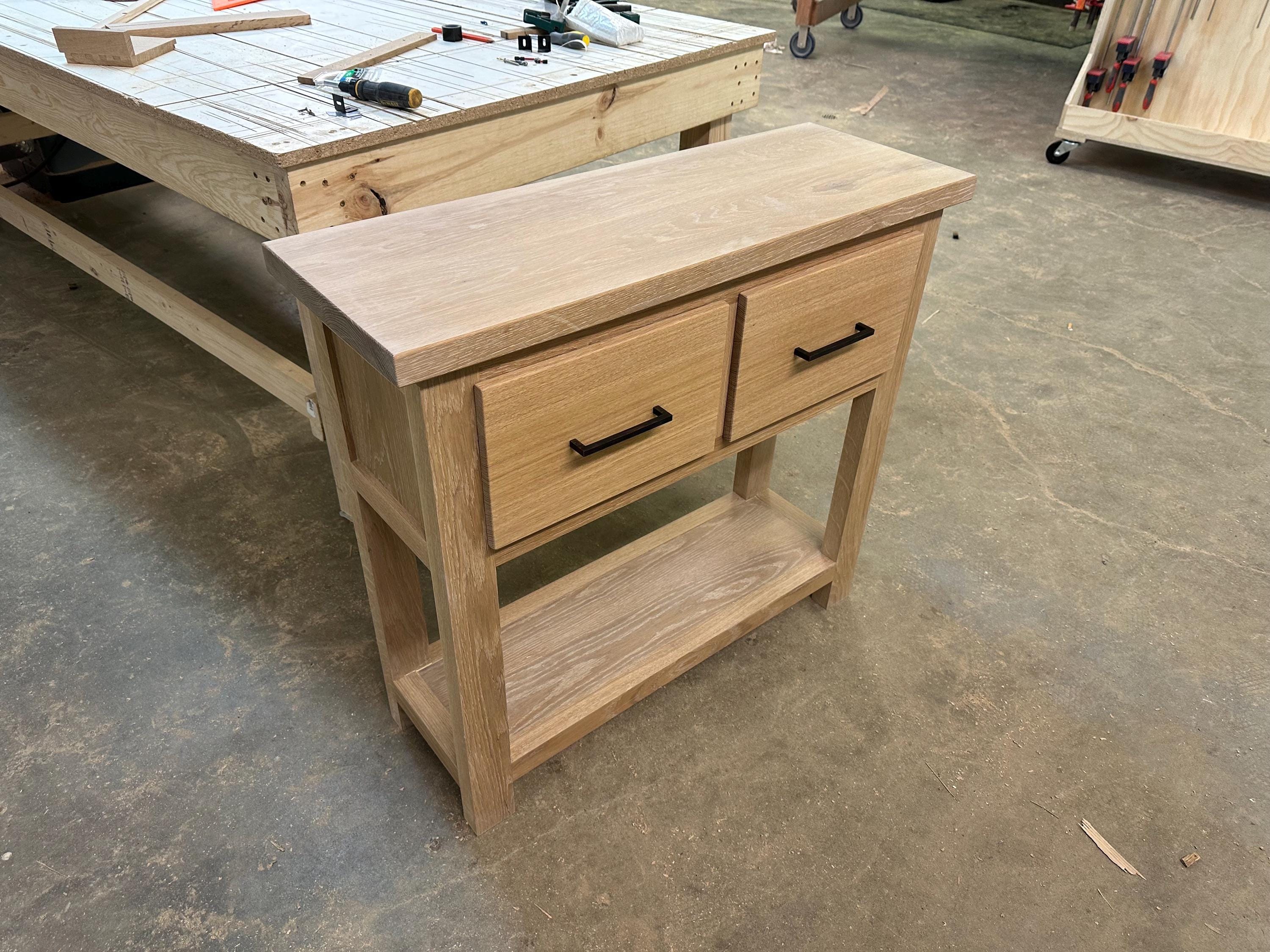 Entryway / Console Table White Oak Handcrafted - Etsy