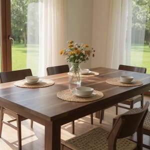 Dining Table Walnut Handcrafted
