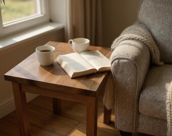 End Table Black Walnut Side Table or Nightstand