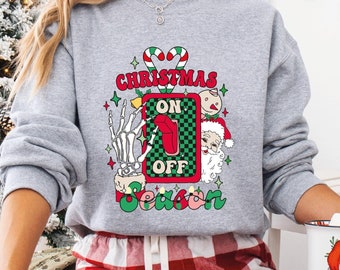 Kerstseizoen aan uit Png, kerstseizoen Svg, kerstskelet Svg Png, kerstskelet Png, Groovy Christmas Clipart, Xmas Svg
