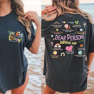 Beste persoon achter mij Svg, lieve persoon achter mij, je bent genoeg Svg, je bent genoeg Png, grappig shirt Svg voor vrouwen, je bent geweldig Svg