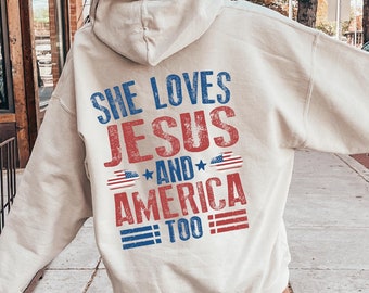 She Loves Jesus And America Too Png, She Loves Jesus Png, She Loves Jesus And America To Dtf, Christian America Svg, Jesus America Png