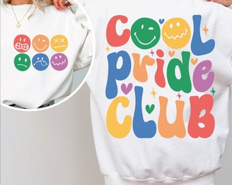 Cool Pride Club Svg Png, Pride Shirt Png, Pride Svg, Pride Shirt Svg, Lgbt Png, Lgbtq Sticker, Gay Pride Sticker, Retro Lgbt Printable